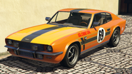 A Rapid GT Classic with a Globe Oil livery in Grand Theft Auto Online. (Rear quarter view)