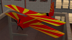 Front of the Biplane model.