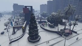 Legion Square during snowfall as part of the Festive Surprise and Festive Surprise 2015 Updates.