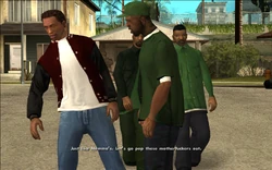 Sweet says that the Ballas have already tried to kill them at their mother's funeral, so this could just be considered payback.