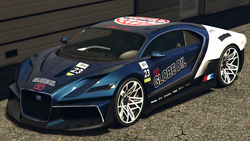 A Thrax with a Globe Oil livery in Grand Theft Auto Online. (Rear quarter view)