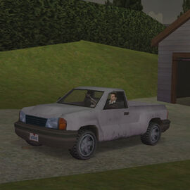 The white Bobcat with a brown front bumper that appears in Panlantic Land Grab in GTA Liberty City Stories.