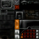 A texture map from the Deluxo in GTA Vice City. The rearlight texture in the bottom indicates that the Deluxo's main lights could have looked like the Delorean's in an early beta version.