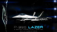 Promotional image of the P-996 Lazer in Grand Theft Auto Online.