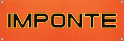 Garage banner of a Imponte text logo.