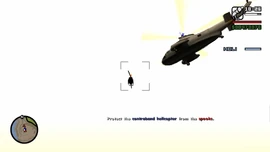 CJ must protect the contraband helicopter from the spooks.