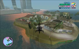 Tommy flying back to the film studios.