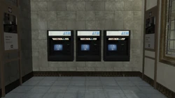 The left three ATMs in the antechamber.