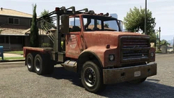 Unique paint scheme Tow Truck that spawns in  for Franklin