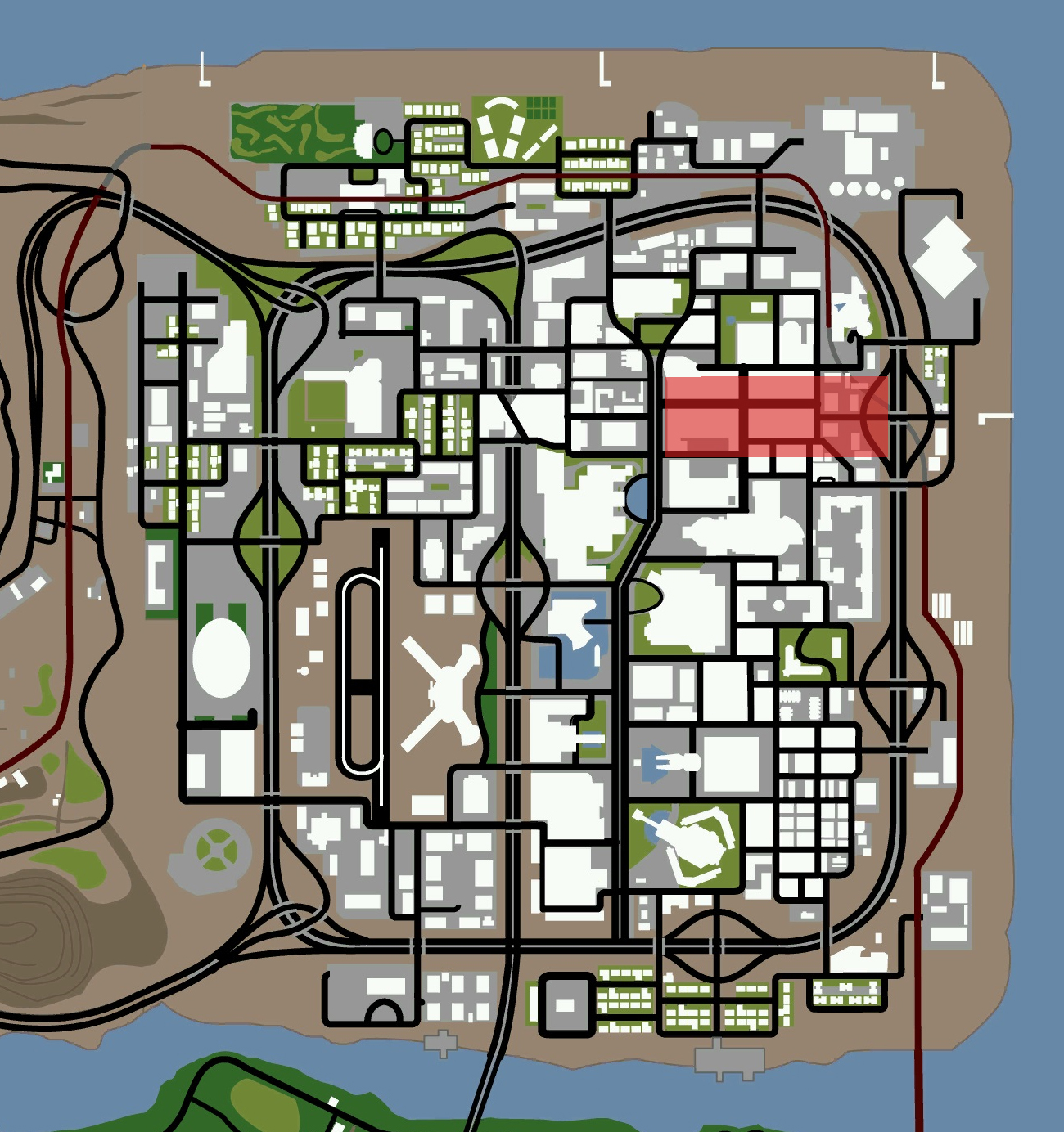 gta san andreas map strip bar location