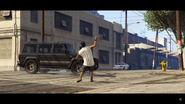 ...and almost hitting Ortega.