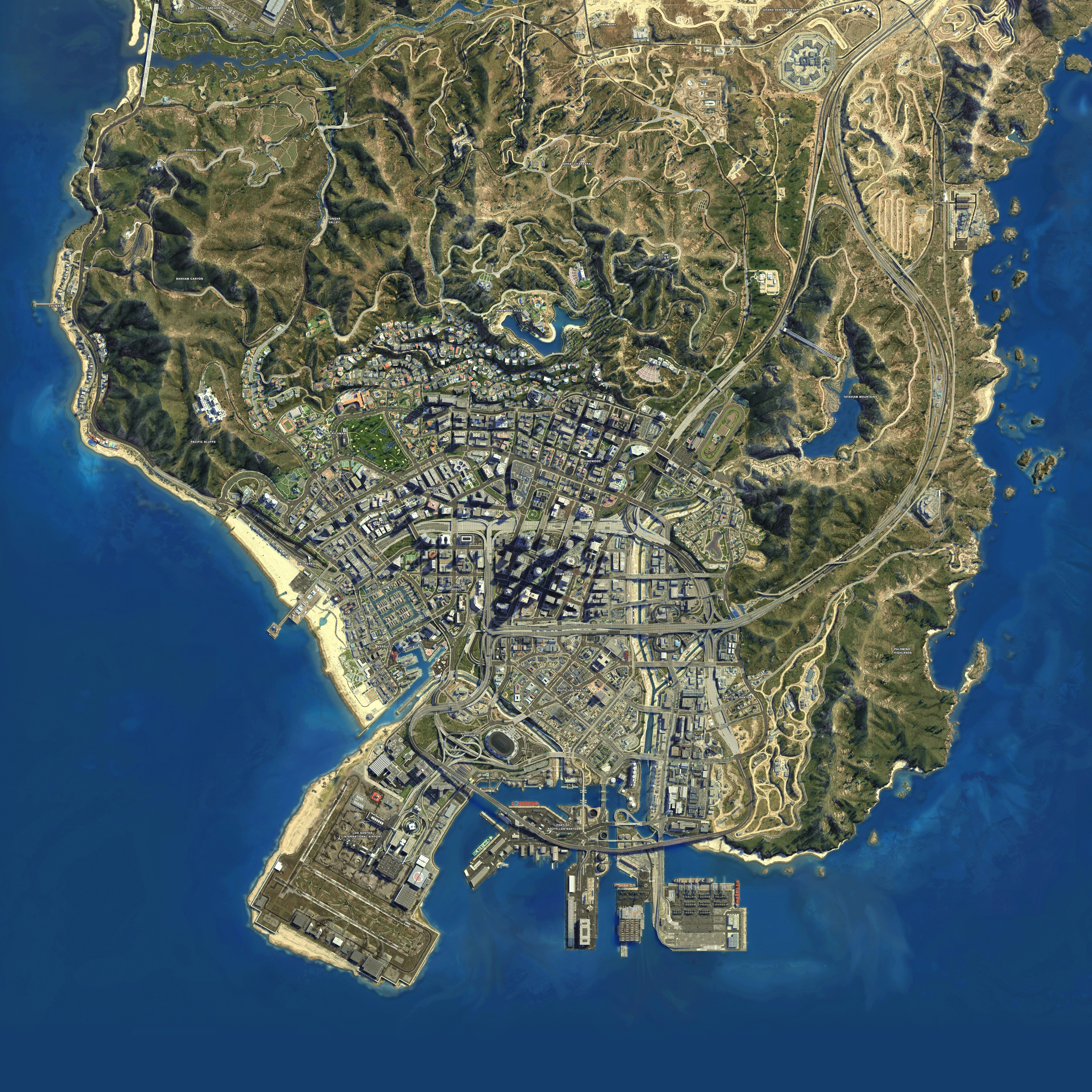 Where is Los Santos County located In GTA 5?