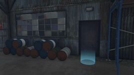 Inside office entry.