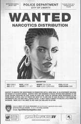 Elizabeta's most wanted poster created by Rockstar Games.