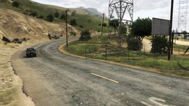 North side of the road.