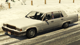 The snowy Emperor in Grand Theft Auto V. (Rear quarter view)