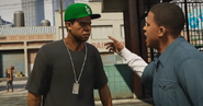 Franklin arguing with Lamar.