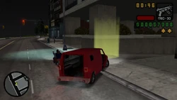 Delivering the van to the Love Media Building.