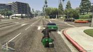 Lamar and Franklin race to Sandy Shores.
