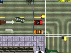 The protagonist locates Lei Ming driving a red Itali GTO and prepares to kill him.