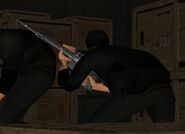 A hitman with M4 in the intro cutscene of GTA Vice City