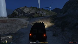 Deliver the van to Trevor's trailer.