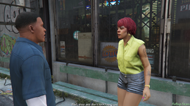 Tonya asks Franklin to help JB with his job.