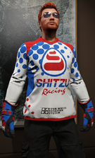 Spotty Motocross Racing jersey.