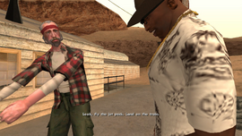 He tells him to steal whatever he finds on the train…