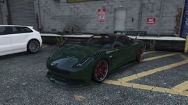 An NPC Modified Massacro spawned outside LS Customs (Rear quarter view.)