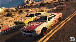 Burger Shot Stallion in a Stock Car Racing