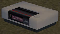 A white tape deck.