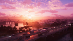 Opening shot of the first trailer, with the prison visible in the distance.