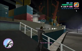 Tommy starting the assault on the ship.