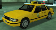 GTA Liberty City Stories (Rear quarter view; different bumper color and taxi sign).