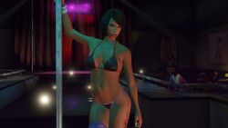 Nikki performing her pole dancing routine.