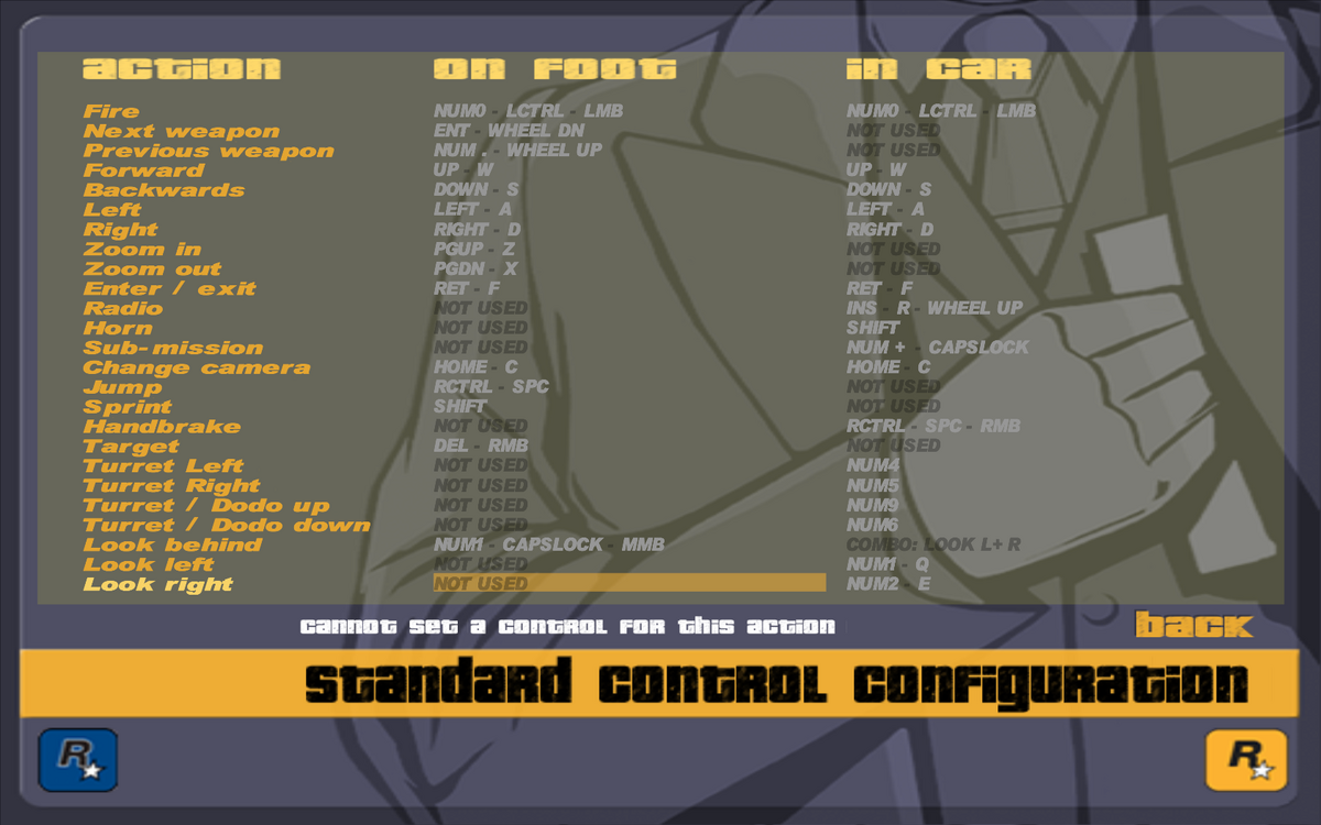 GTA SA Control Center - Page 6: Keyboard Shortcuts - GTA SA