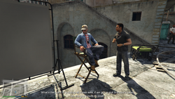 The 2nd Unit director filming the stunt scene comments on Franklin's lack of likeness to Brandon Roberts.