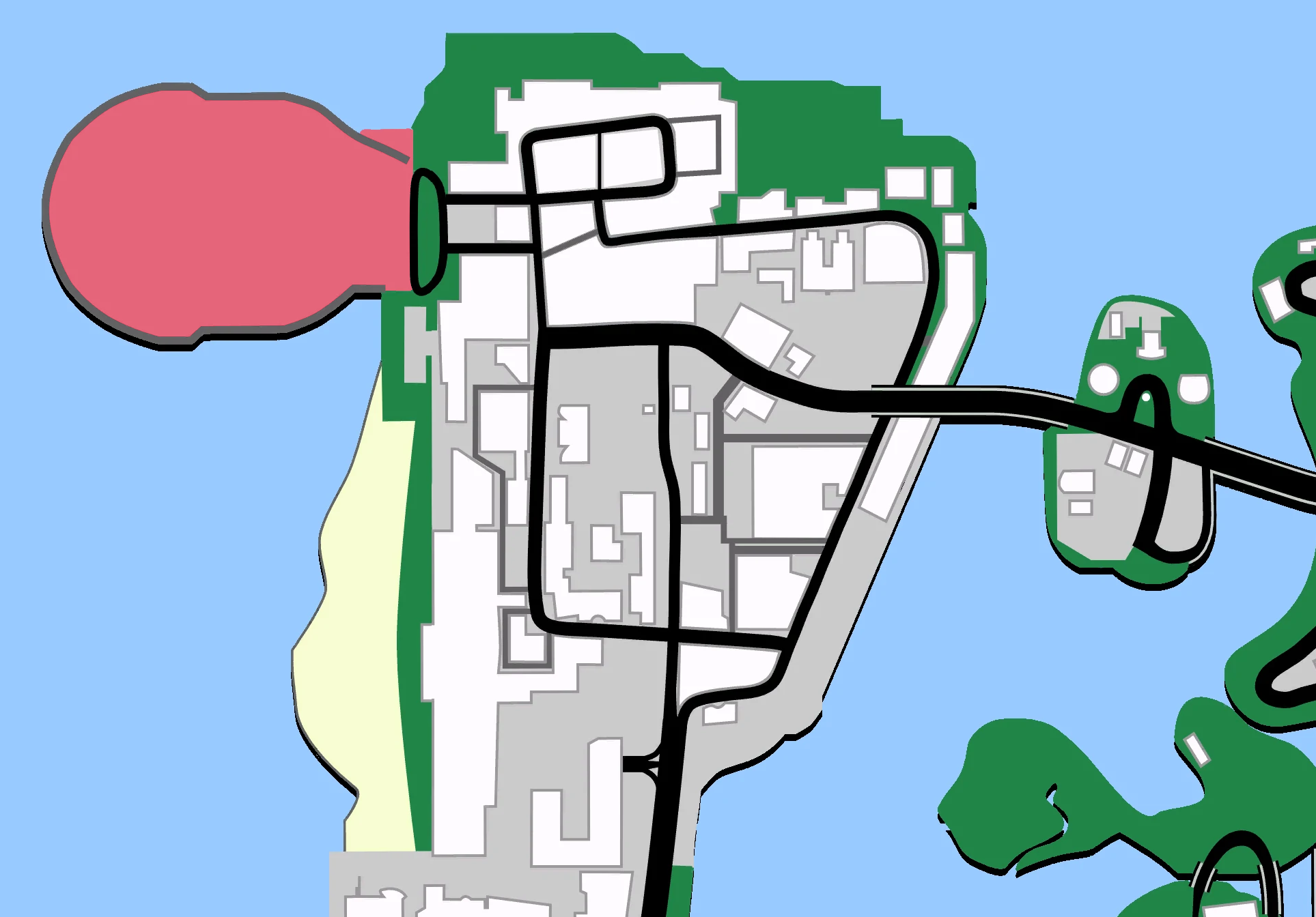 gta vice city map of missions
