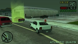 Arriving at Vincenzo's warehouse.