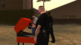 Pulaski using Dippo fluid for his barbecue.