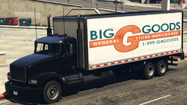 A Big G Goods Pounder in Grand Theft Auto V. (Rear quarter view).