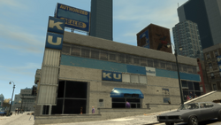 Front of the building in Purgatory.