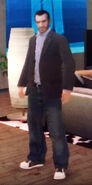 Niko in a Perseus shirt and jacket, with Modo jeans and shoes in GTA IV.