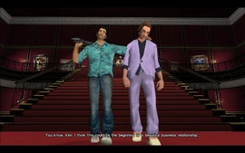 KeepYourFriendsClose-GTAVC-SS52.jpg (191 KB) Tommy confirms Ken's thoughts and says that this may be the beginning of their friendship and jokes about their professions; a hack lawyer and a convicted killer / drug baron.
