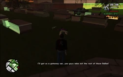 Sweet tells CJ to take out Kane's remaining bodyguards while he fetches a getaway car.