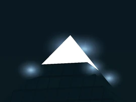 The tip of The Camel's Toe lights up at night.