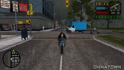 Being chased by the bikers on the way to Hepburn Heights.