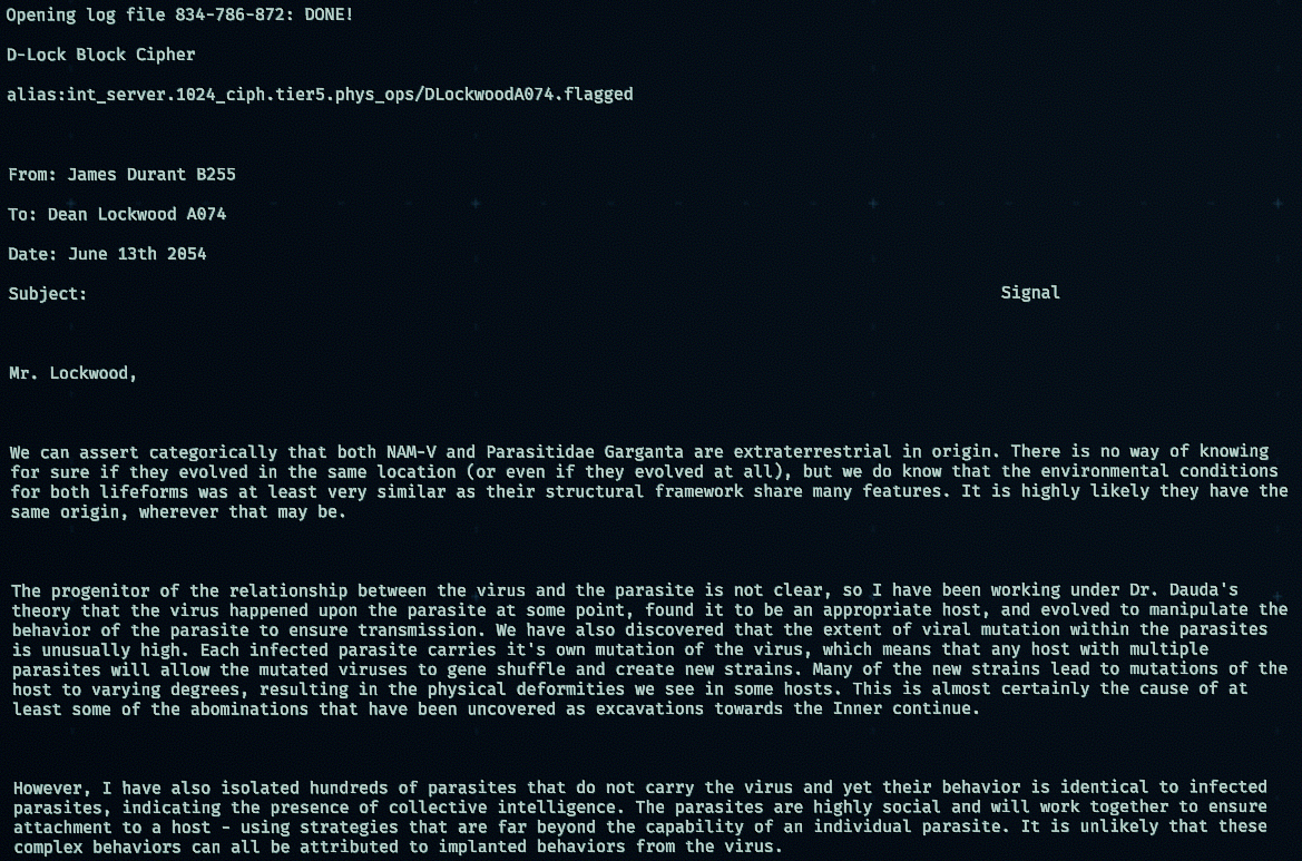 ALT://Rundown 1.0 Logs - Official GTFO Wiki