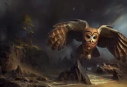 Otulissa and Dewlap's confrontation depicted in the Polish cover art of The Siege (Dewlap can be seen in the lower right corner)